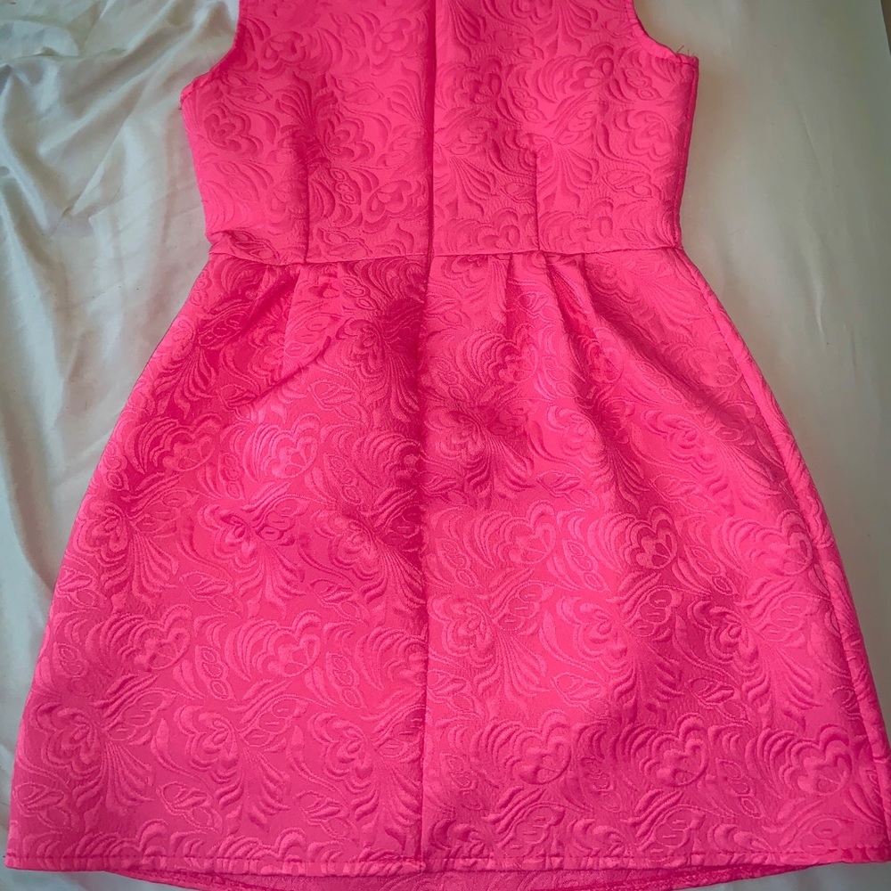 Hot pink casual wear pageant dress. M but fits S - Picture 2 of 5